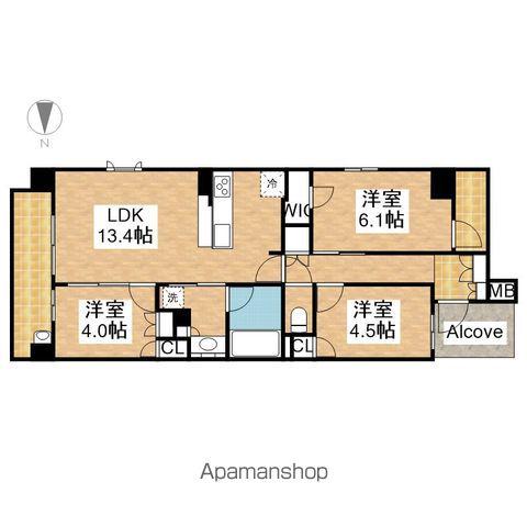 GRANPASEO丸の内(3LDK/11階)の間取り写真