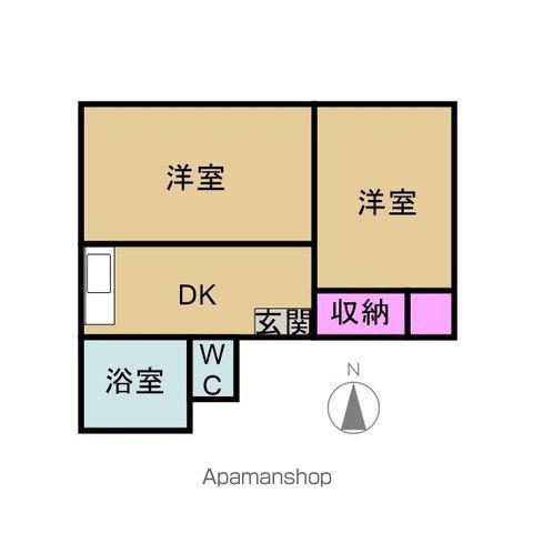 加藤ビル(2DK/3階)の間取り写真