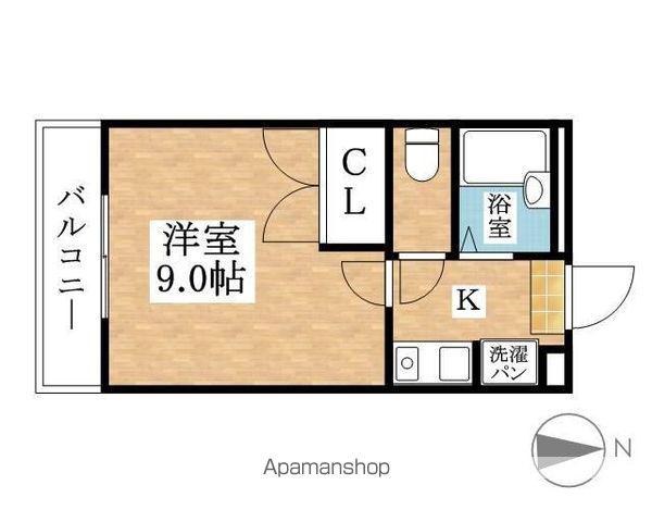 アン116(1K/1階)の間取り写真