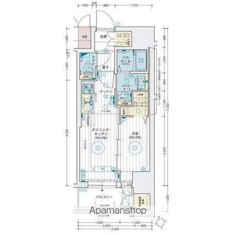 エステムコート名古屋葵(1DK/4階)の間取り写真