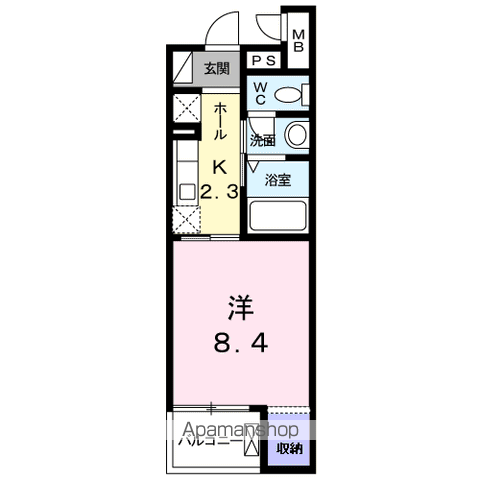 グレイス コモンズ 瀬名川(1K/3階)の間取り写真