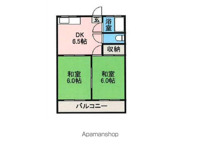 第2藤原メイコーポ(2DK/2階)の間取り写真