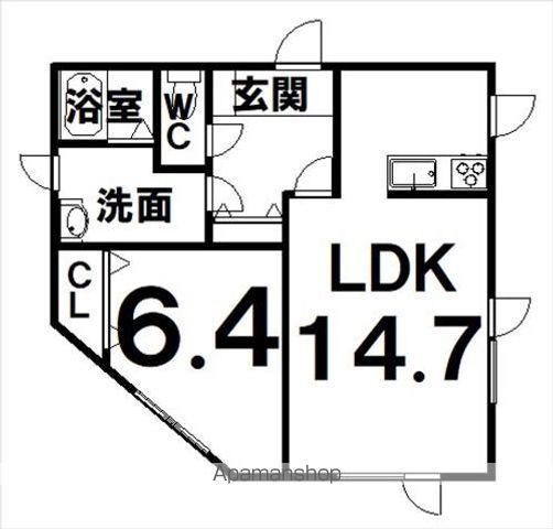ヴィーナスフォートⅡ(1LDK/2階)の間取り写真