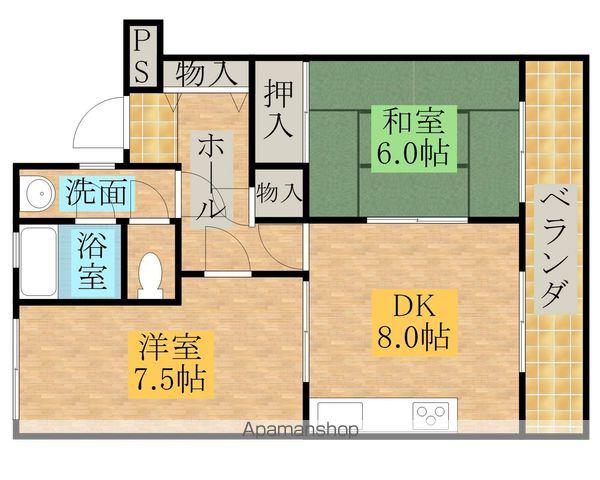 カサ・ド・エムズ(2LDK/4階)の間取り写真