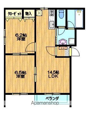 セルジェ・ヴァンベール(2LDK/1階)の間取り写真