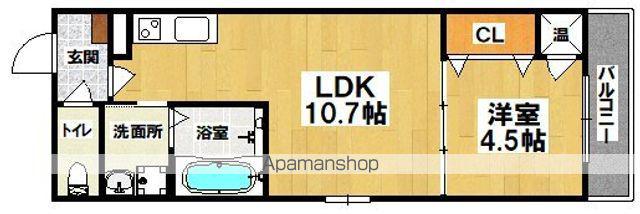 オルフェアメゾン清水丘壱番館(1LDK/3階)の間取り写真