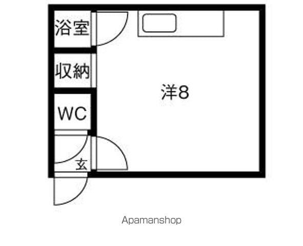コーポ野島(ワンルーム/2階)の間取り写真