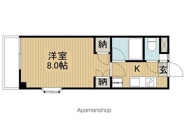 沖田レジデンス(1K/4階)の間取り写真