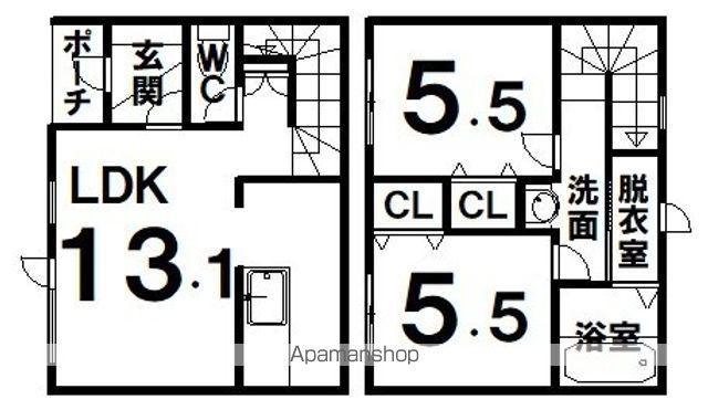 ＦＡＲＳＴ　ＳＯＡＲ（ファースト　ソアー）(2LDK)の間取り写真