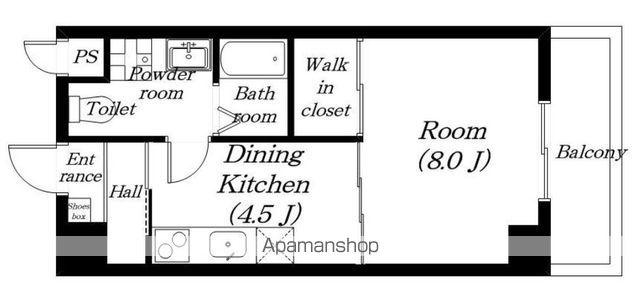 フレンドリーハウス匠 長浜(1DK/2階)の間取り写真