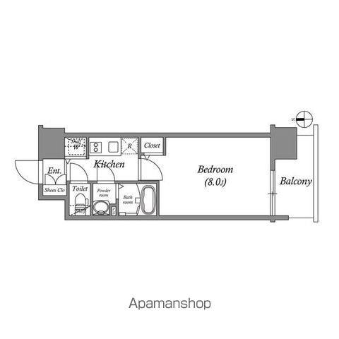 エスリード栄イーストスクエア(1K/14階)の間取り写真