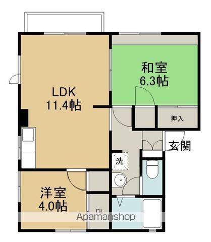 ビレッジ(2LDK/2階)の間取り写真
