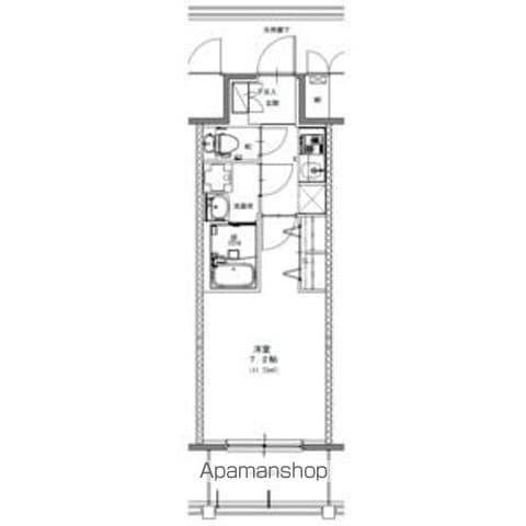 S-RESIDENCE浅間町駅前AXIAL(1K/4階)の間取り写真