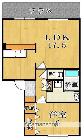 フレマリール21B棟(1LDK/1階)の間取り写真