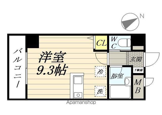アンシャンテ大船(1K/2階)の間取り写真