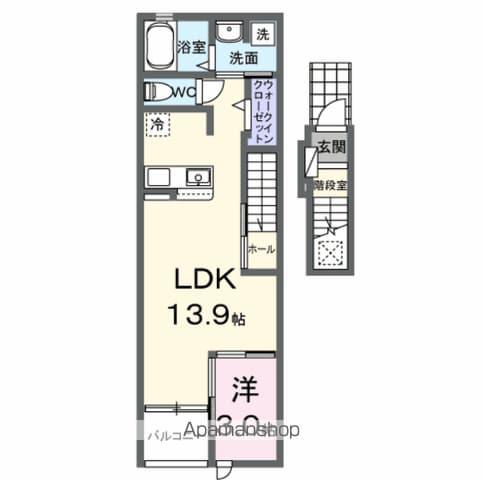 エターナル ヴィレッジⅢ(1LDK/2階)の間取り写真