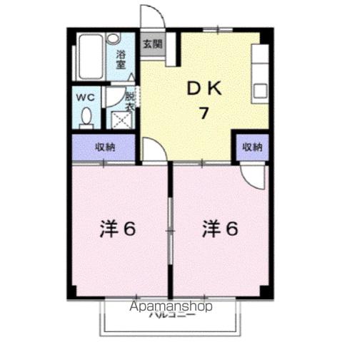 シティハイツさとうA(2DK/2階)の間取り写真