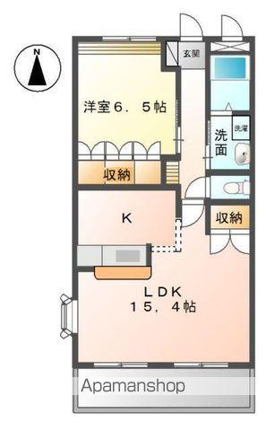 ロイヤルコーポ中川(1LDK/2階)の間取り写真