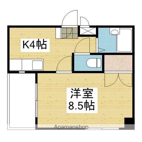 ブラウンハイム3(1K/2階)の間取り写真