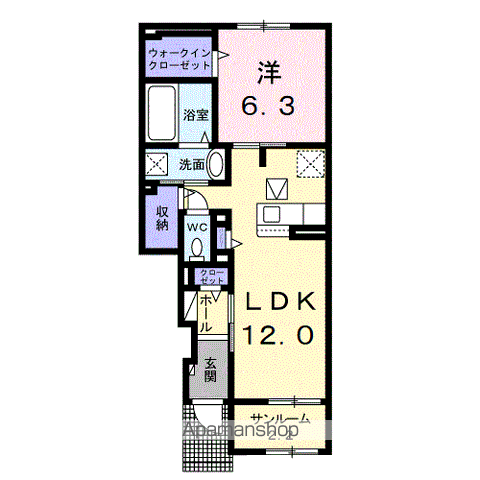 プチ ボヌール(1LDK/1階)の間取り写真