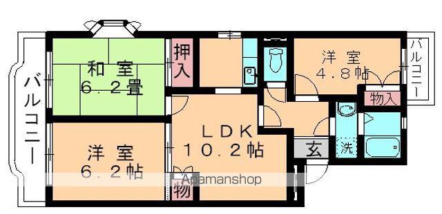 クレールアマノ(3LDK/3階)の間取り写真