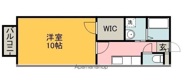 アムールサンポー(1K/2階)の間取り写真