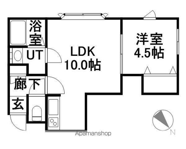 ミナ・ファースト(1LDK/2階)の間取り写真