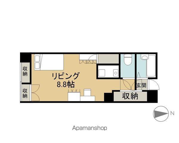森ビル(ワンルーム/6階)の間取り写真