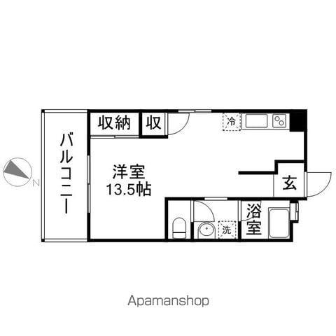 森藤ビル(ワンルーム/6階)の間取り写真