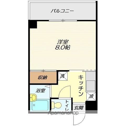 クレス十日町(1K/5階)の間取り写真