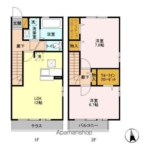 ソレールＣ棟(2LDK)の間取り写真