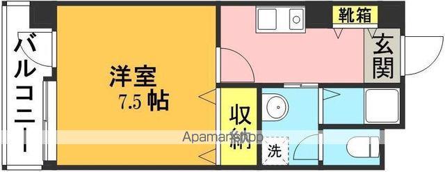 フリュウゲル21(1K/3階)の間取り写真