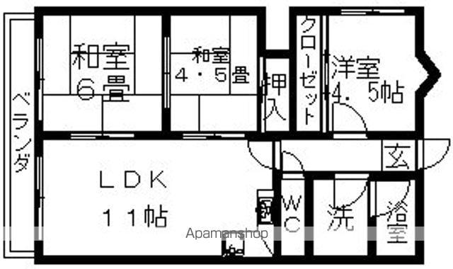 グランディアSATO(3LDK/5階)の間取り写真