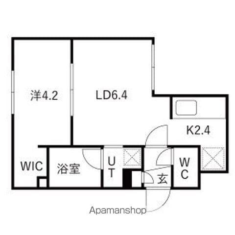 ACTIVAT元町  北25条東16丁目M(1LDK/3階)の間取り写真