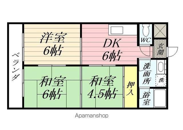 FIFTH AVE(3DK/2階)の間取り写真