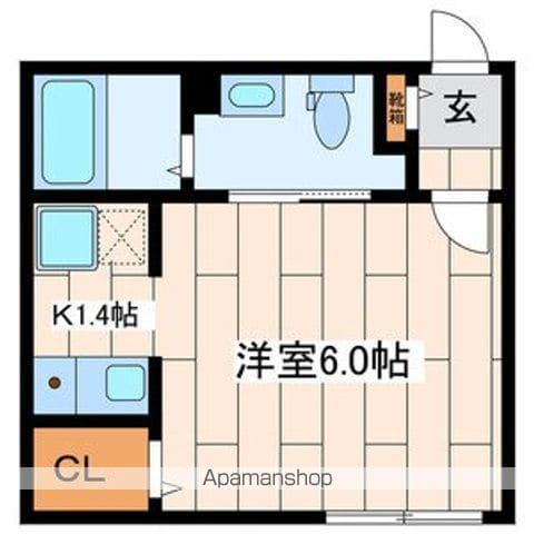 モデュロール渋谷本町(1K/2階)の間取り写真