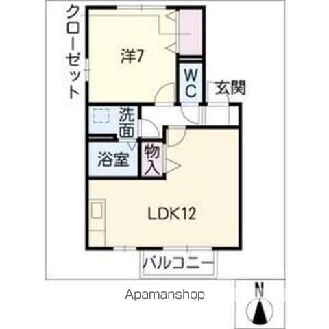 トゥインクルコート城山Ⅰ(1LDK/1階)の間取り写真