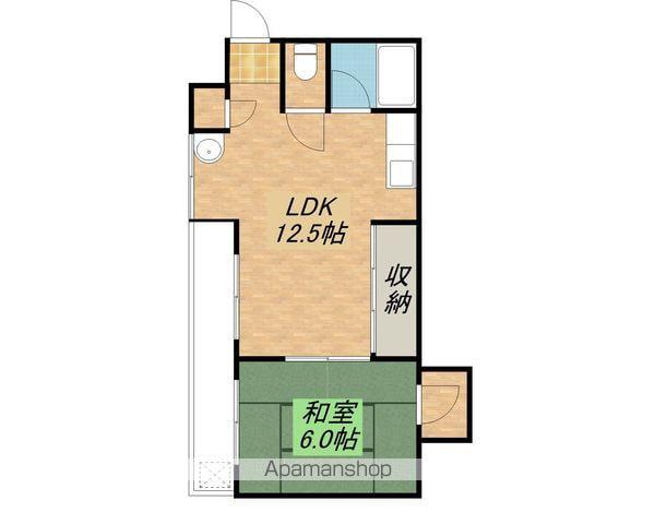 第2森野ビル(1LDK/5階)の間取り写真