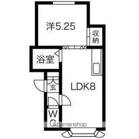 MYシャルム(1LDK/2階)の間取り写真