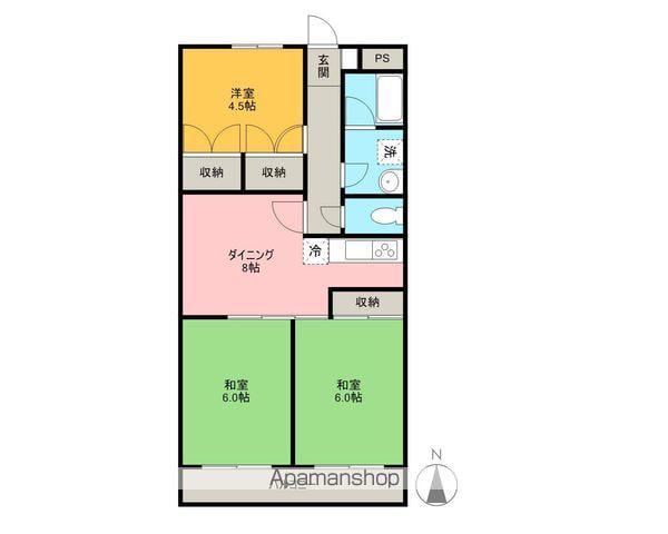 グランディアSATO(3DK/6階)の間取り写真