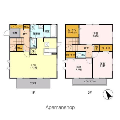 カーサ・フェリス(3LDK/1階)の間取り写真