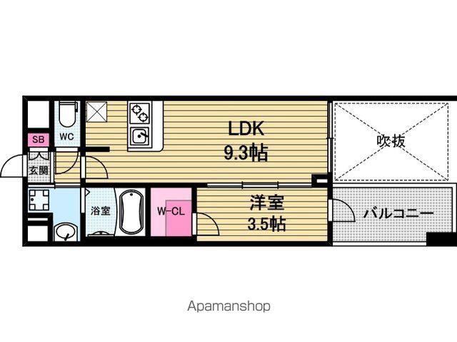 プレサンス堺筋本町ディスティニー(1LDK/12階)の間取り写真