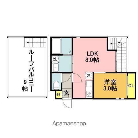 GRANDTIC 住吉2(1LDK/2階)の間取り写真