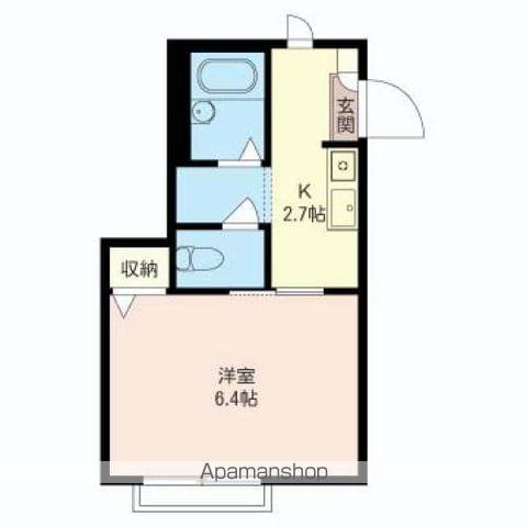 DIASヴィラージュ(1K/2階)の間取り写真