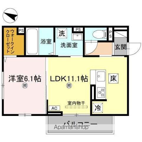 BRANSIA出町(1LDK/1階)の間取り写真