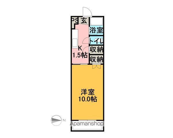 アルカサール(1K/3階)の間取り写真