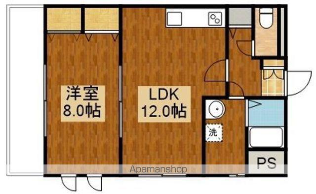 和光ローズマンション(1LDK/3階)の間取り写真