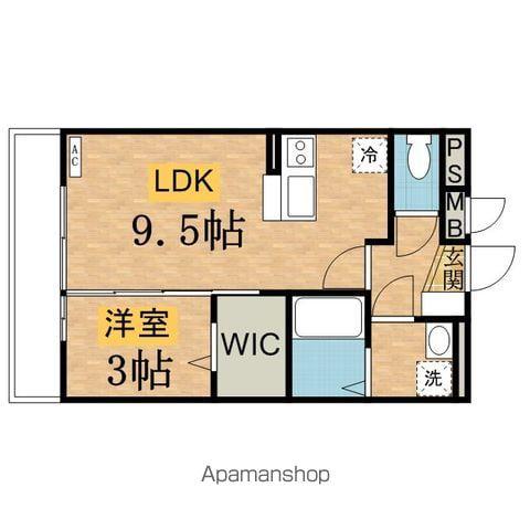 エスパシオ(1LDK/2階)の間取り写真