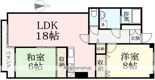 グランメゾン丸山(2LDK/2階)の間取り写真