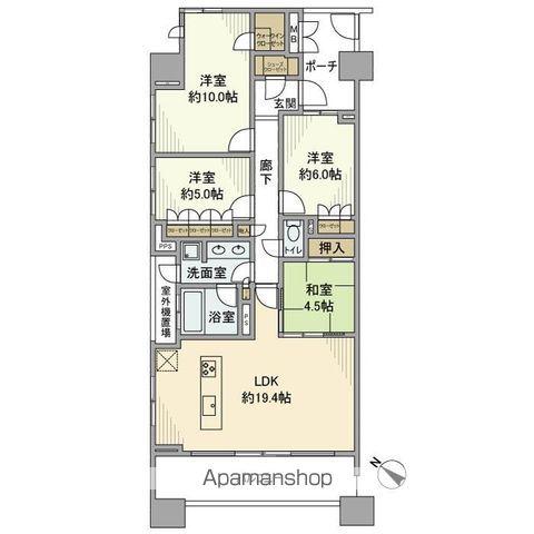 グランスイートブルーベイフロントタワー(4LDK/17階)の間取り写真